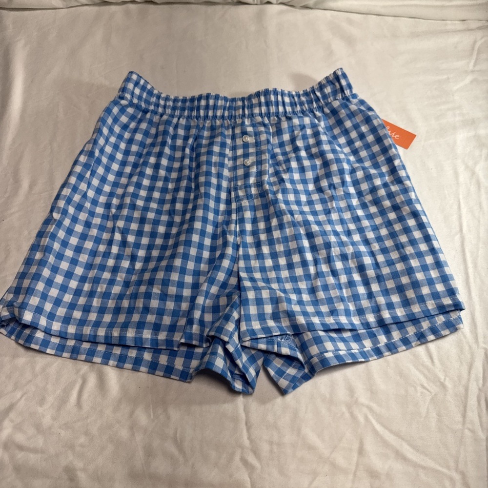 Colsie Blue Gingham Shorts Size M
